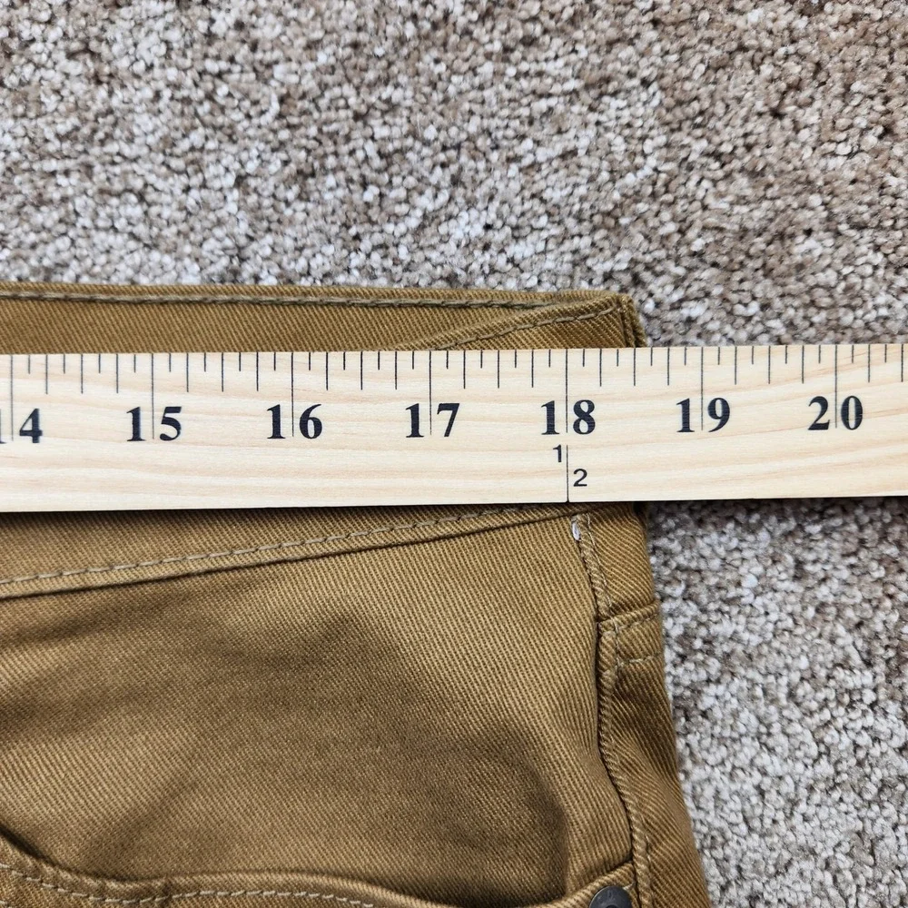 Levis 511 Slim Fit Cut Off Shorts Tan Khaki Twill Mens 36 Raw Hem 36555-0241